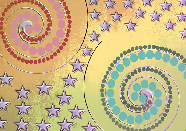 Spirale mit Sternchen
