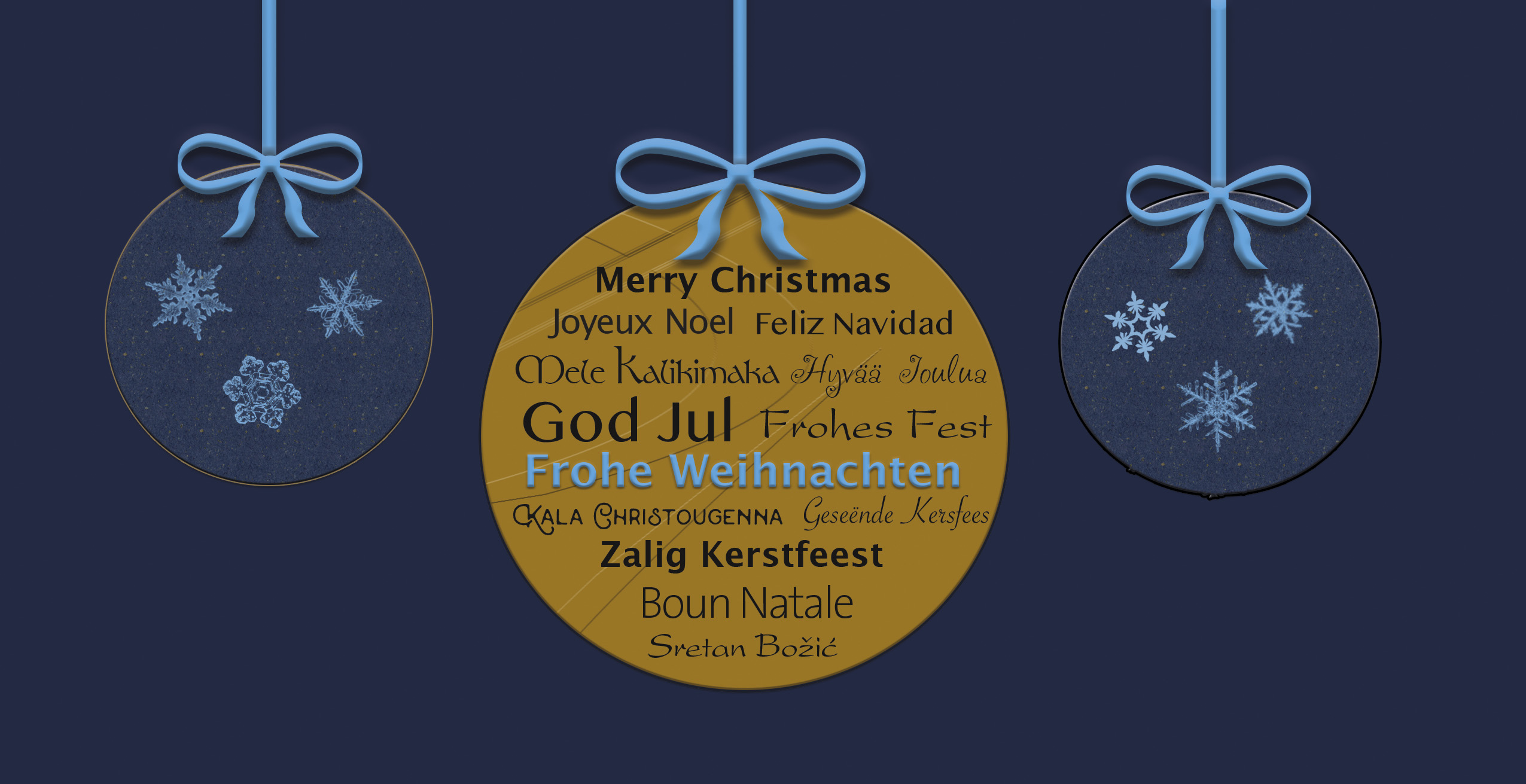 Weihnachtskarte "Weihnachtskugeln 2"
