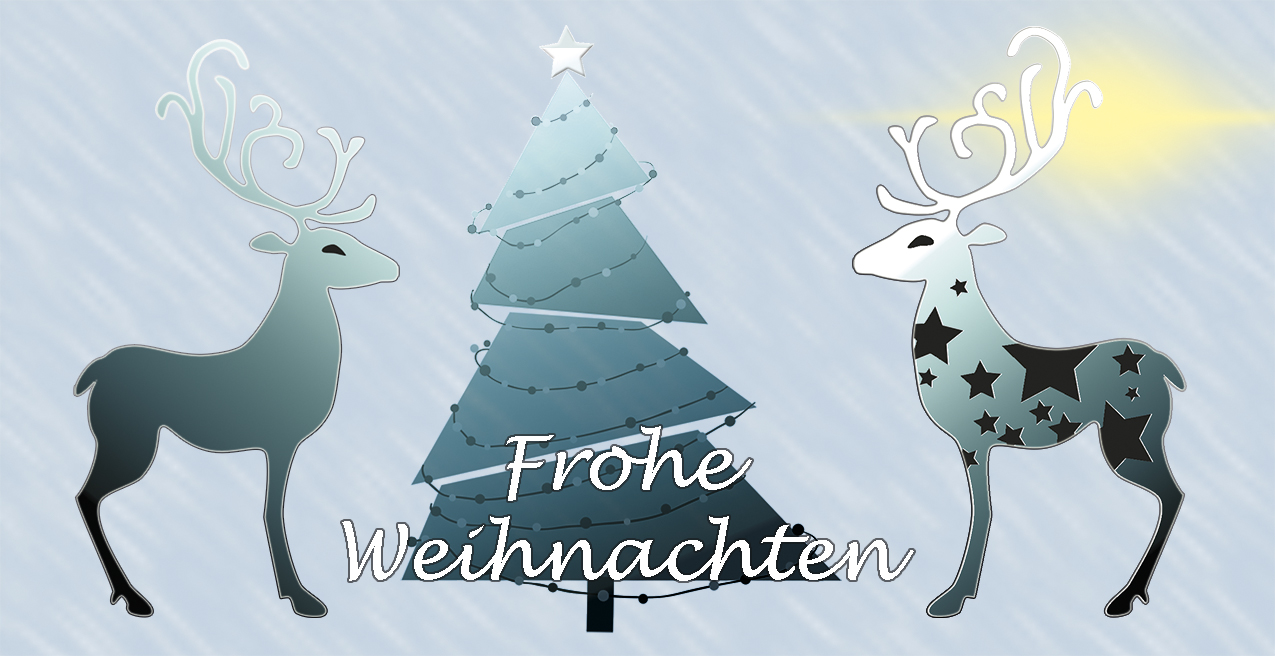 Weihnachtskarte "Sterne blau"
