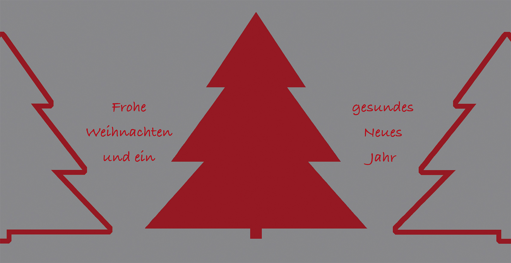 Weihnachtskarte "Roter Baum"