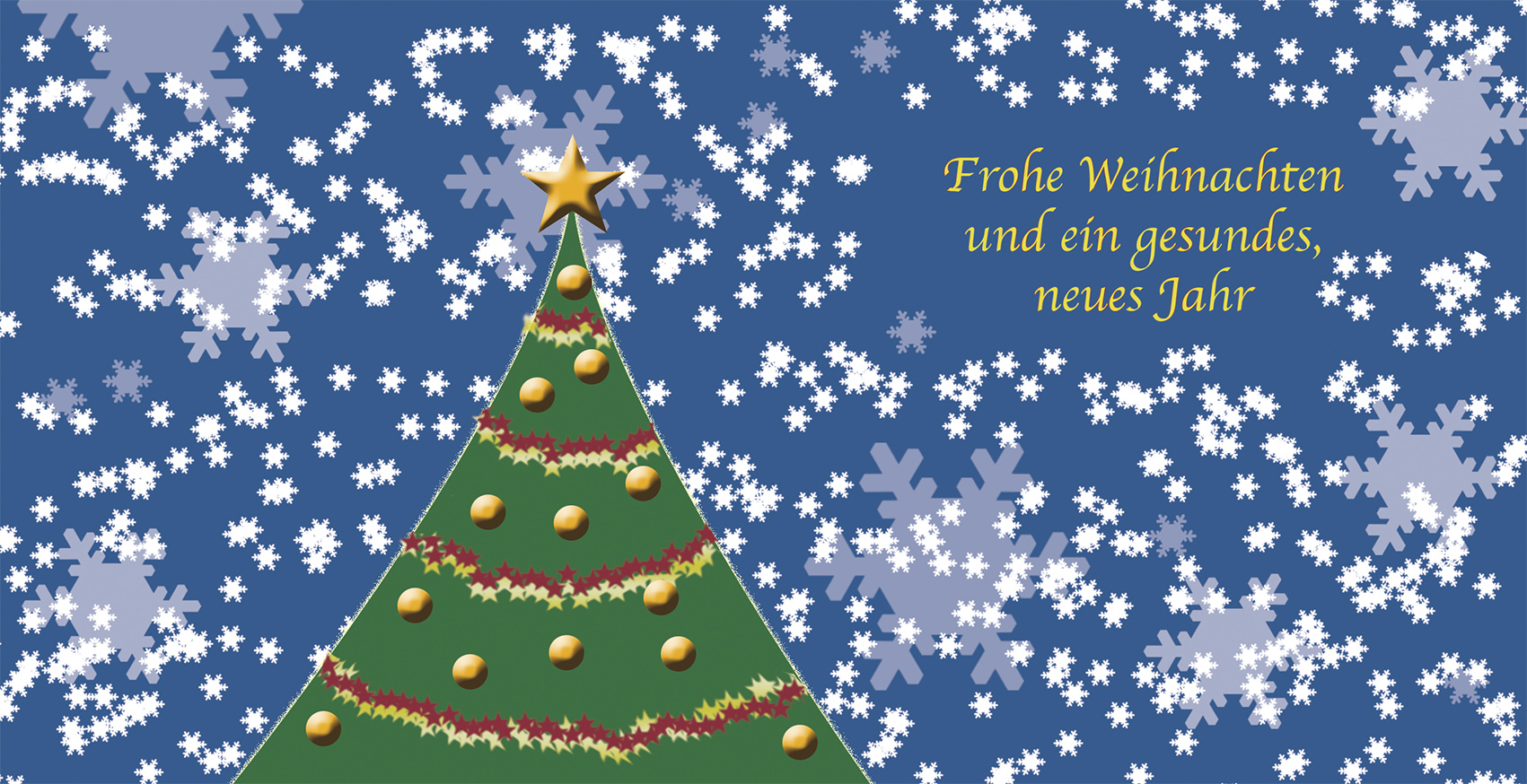 Weihnachtskarte "Weihnachtsbaum mit Girlanden"