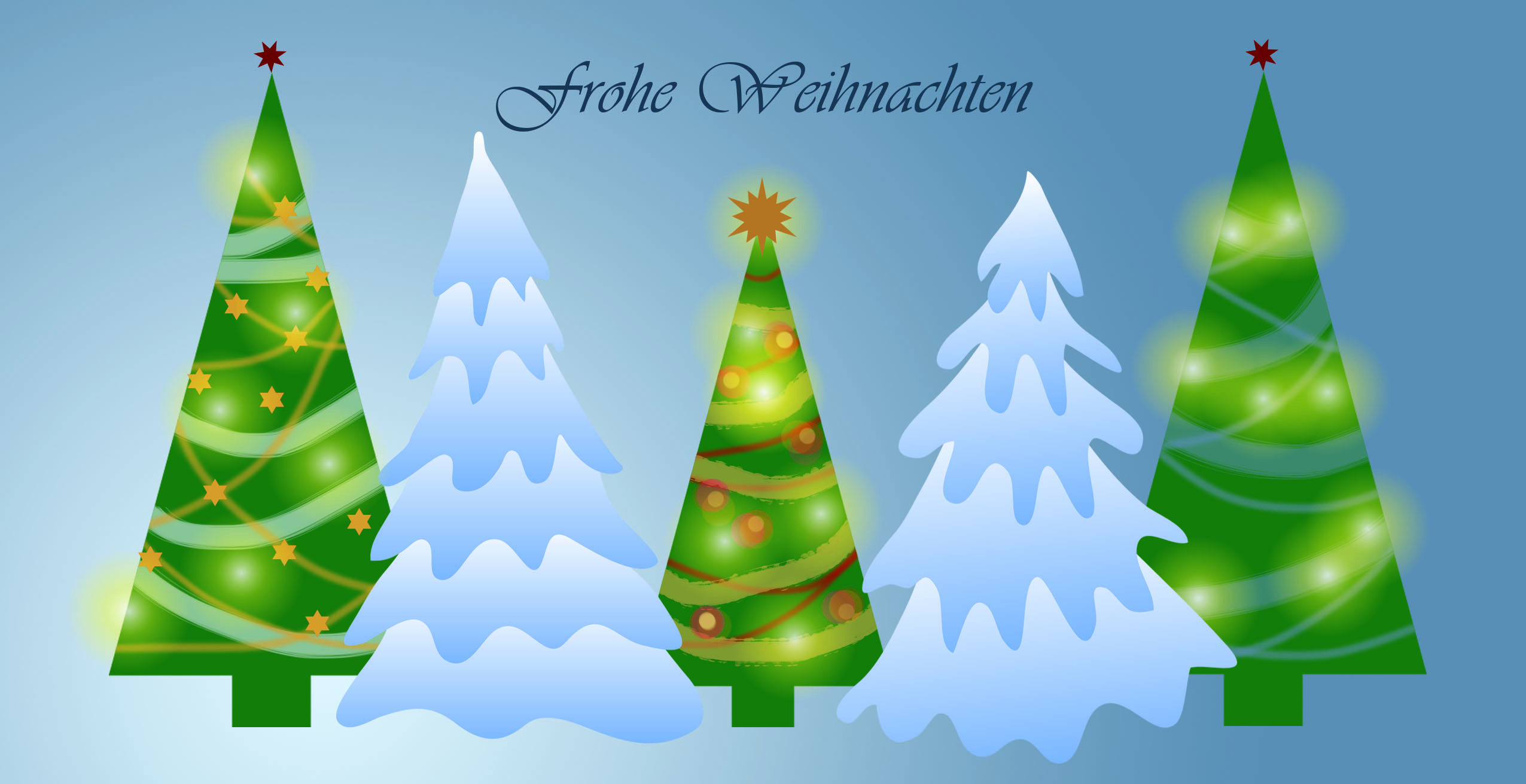 Weihnachtskarte "Festliche Tannen"