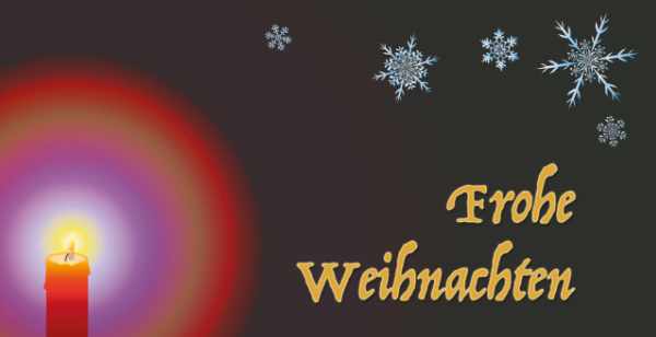 Weihnachtskarte "Kerzenschein Schnee dunkel"