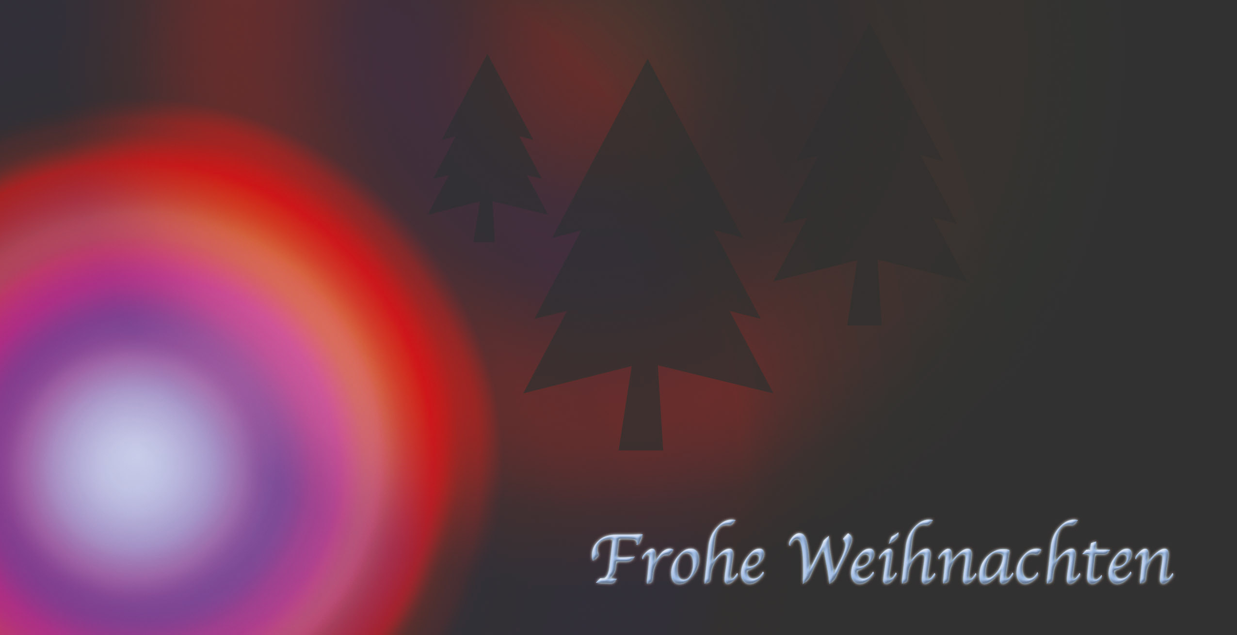 Weihnachtskarte "Dunkle Tannen"
