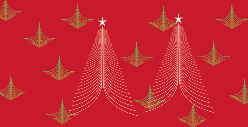 Weihnachtskarte "Bäume"