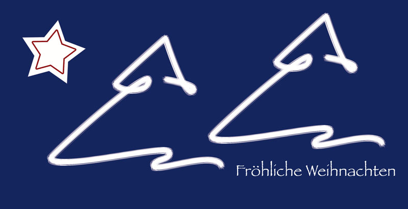 Weihnachtskarte "Abstrakt blau"
