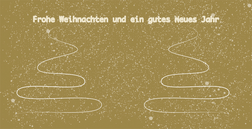 Weihnachtskarte "Baum und Text weiß"