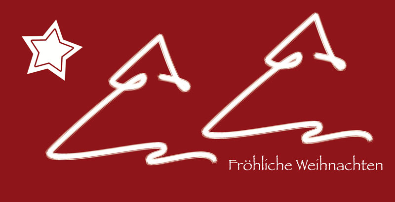 Weihnachtskarte "Abstrakt rot"