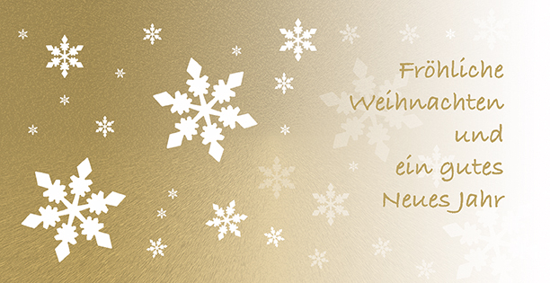 Weihnachtskarte "Schneeflocken in weiß"