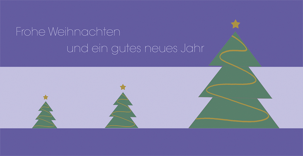 Weihnachtskarte "3 Bäume"