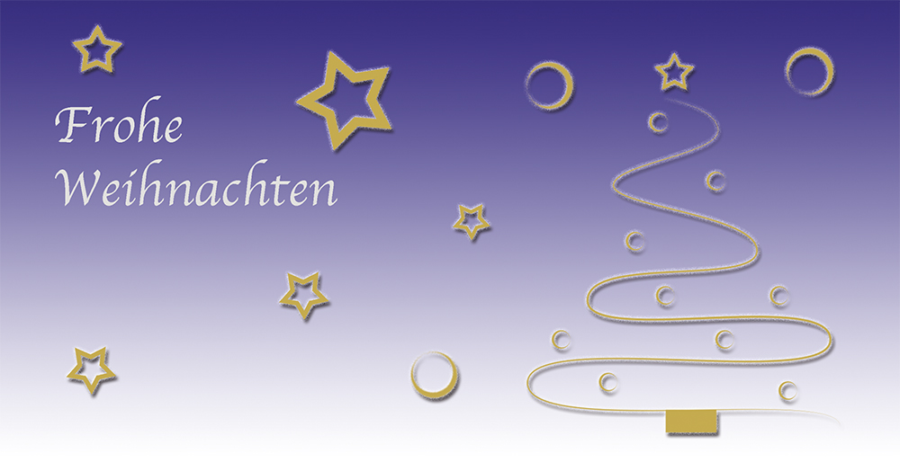 Weihnachtskarte "Baum mit Sterne"