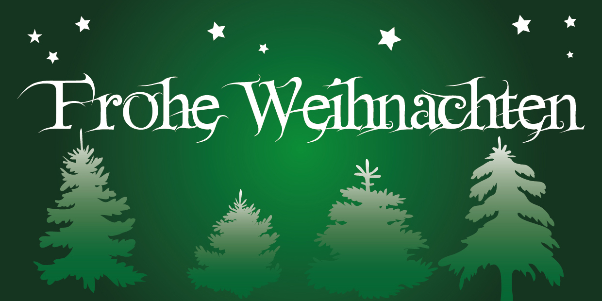 Weihnachtskarte "Grün Tannen"