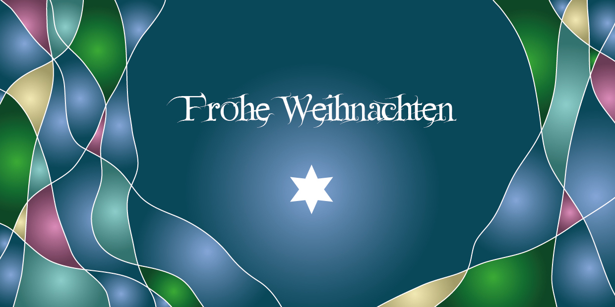Weihnachtskarte "Blau Stern"