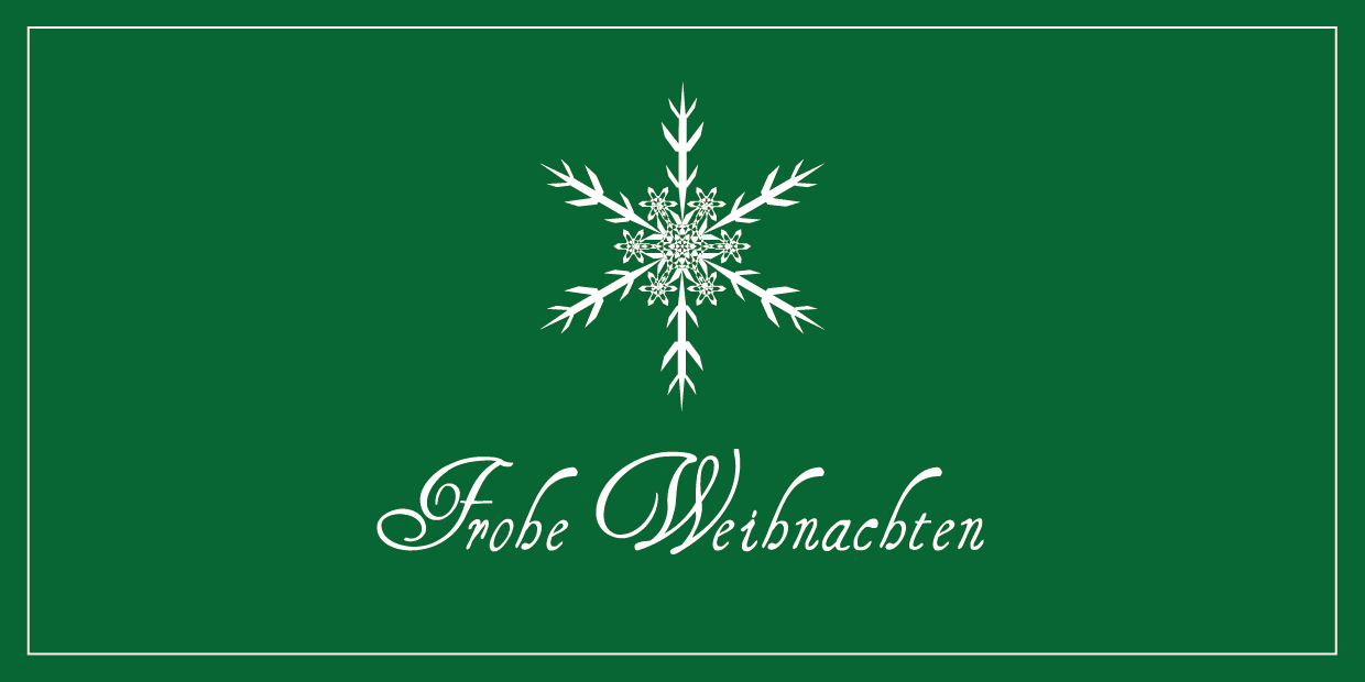 Weihnachtskarte "Grün Flocke"