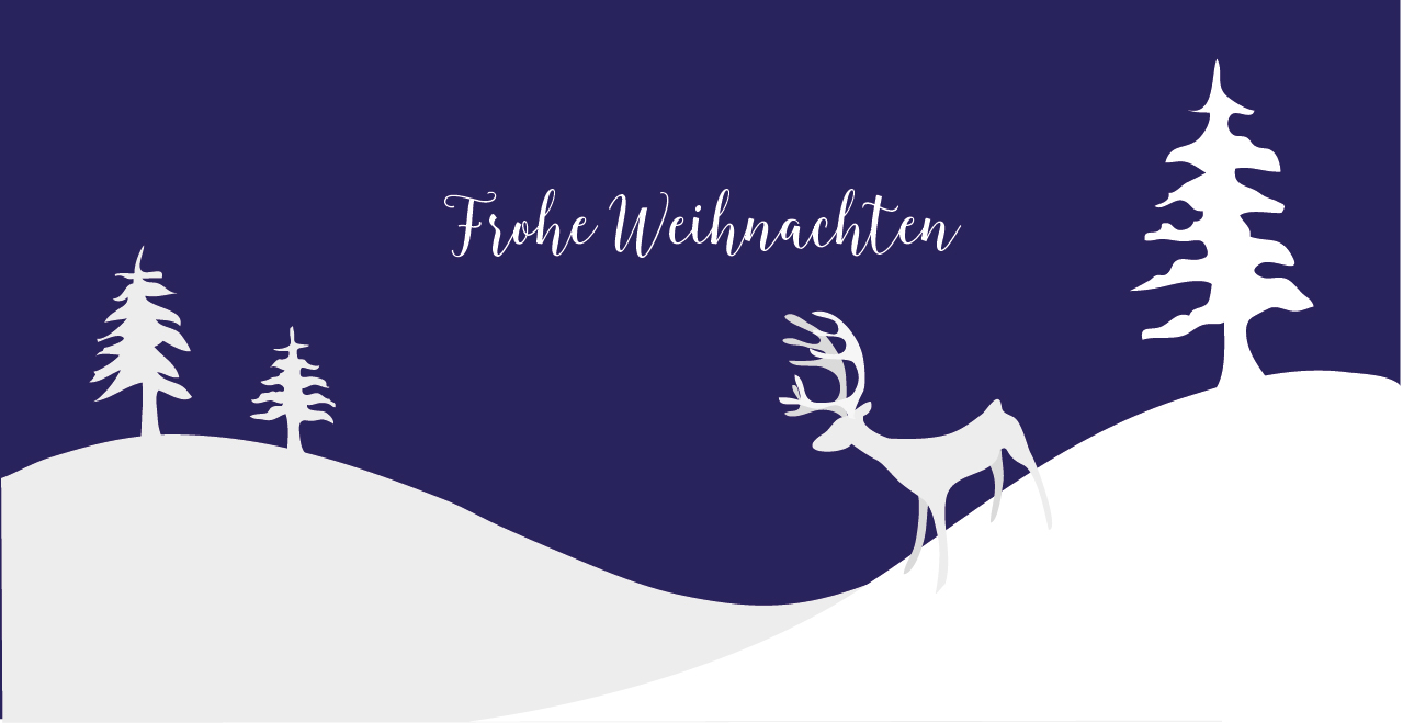 Weihnachtskarte "Schnee Rentier"