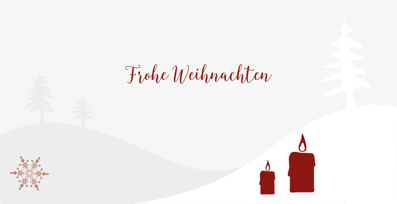 Weihnachtskarte "Kerzen weißgrau"