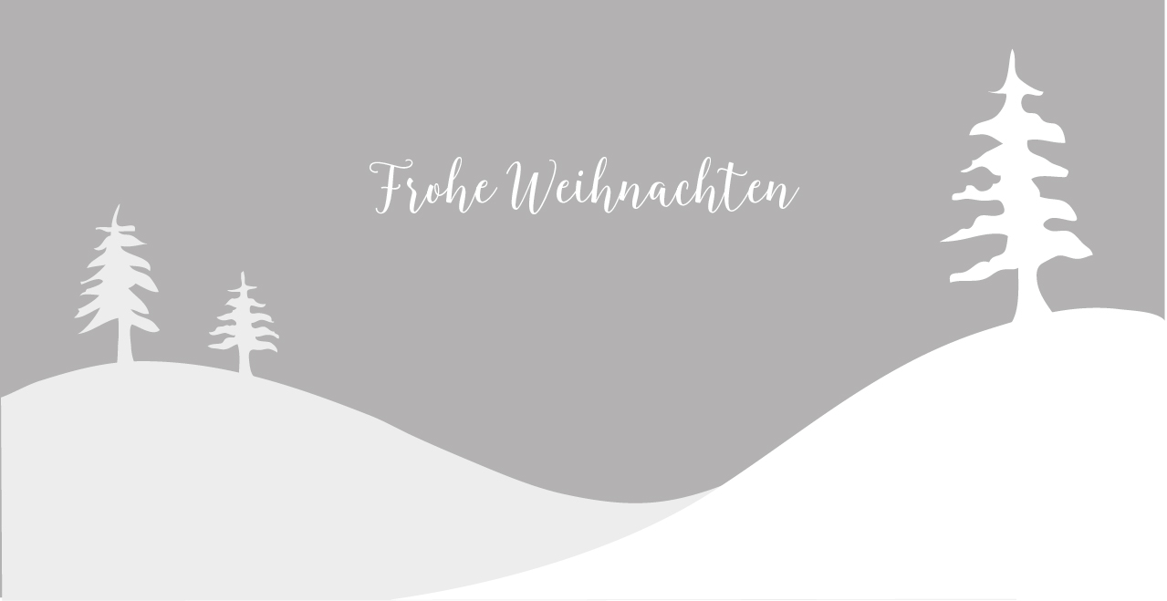 Weihnachtskarte "Grau Schnee"
