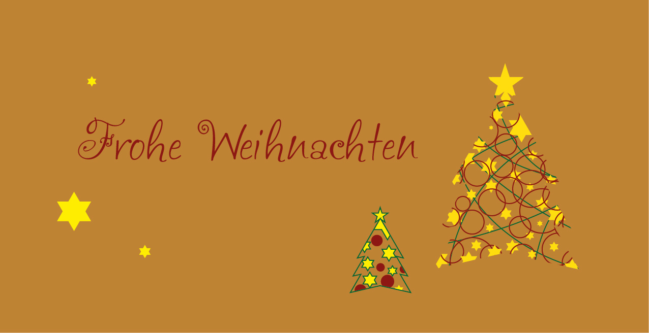 Weihnachtskarte "Gemusterte Tannen"