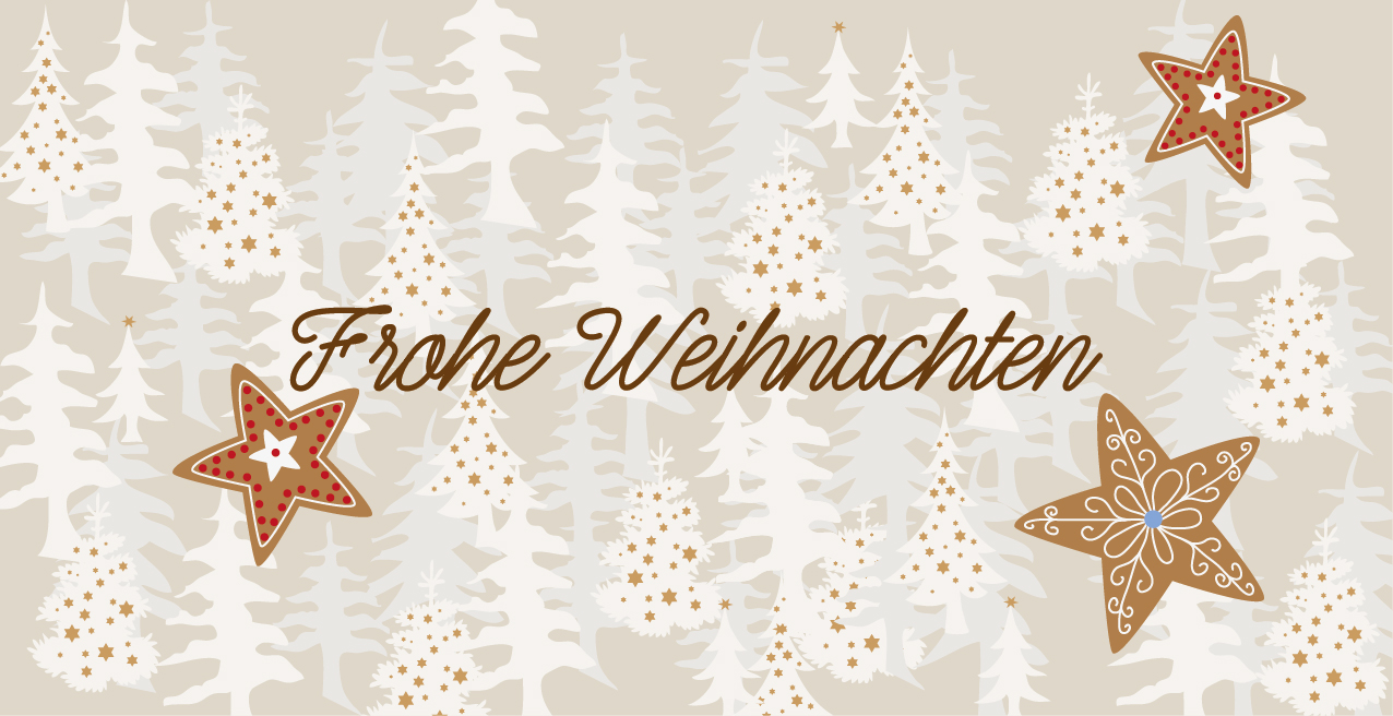 Weihnachtskarte "Lebkuchen Tannen"