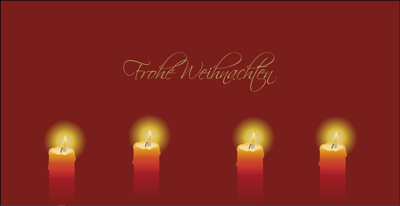 Weihnachtskarte "4 Kerzen"