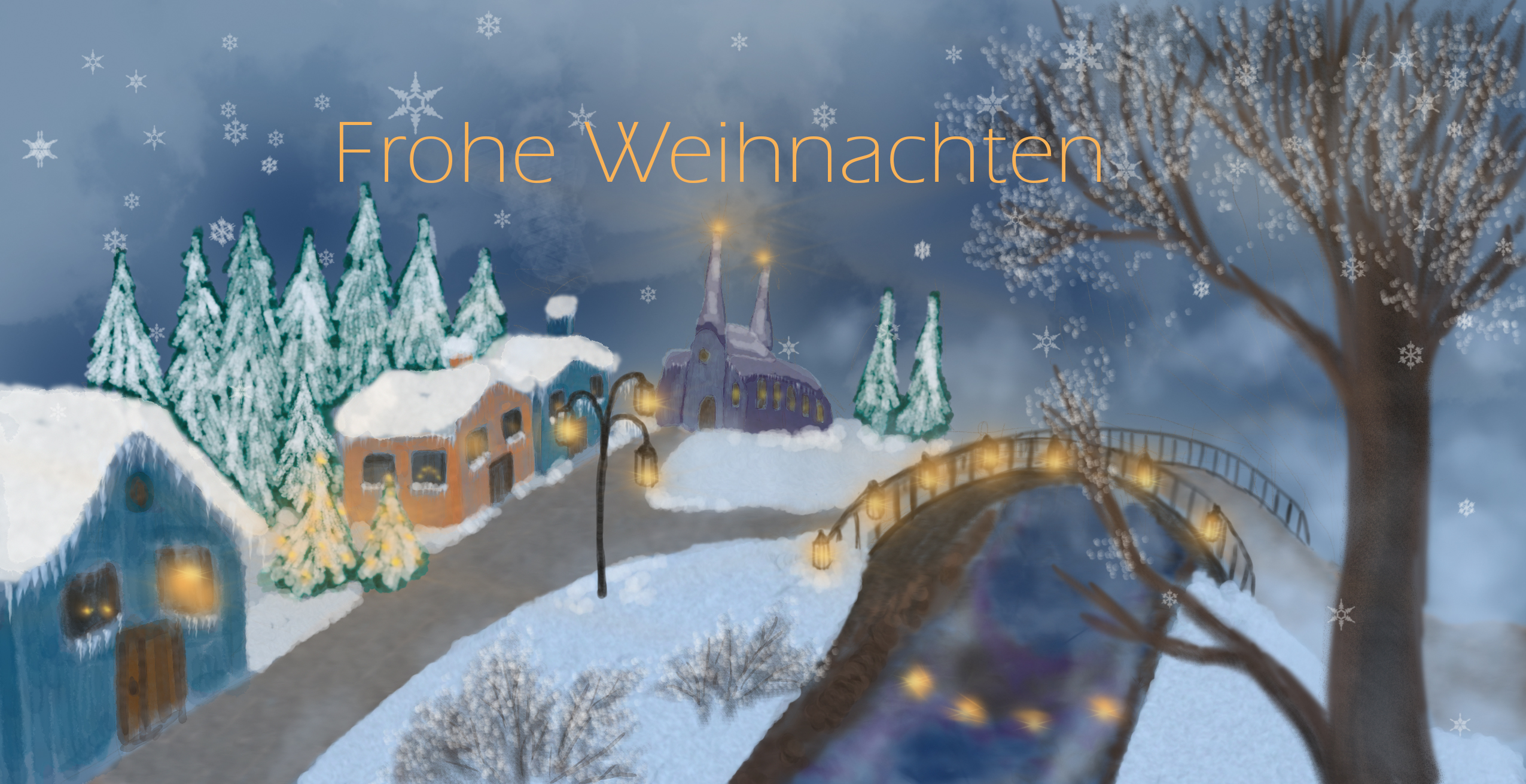 Weihnachtskarte "Winterlandschaft"
