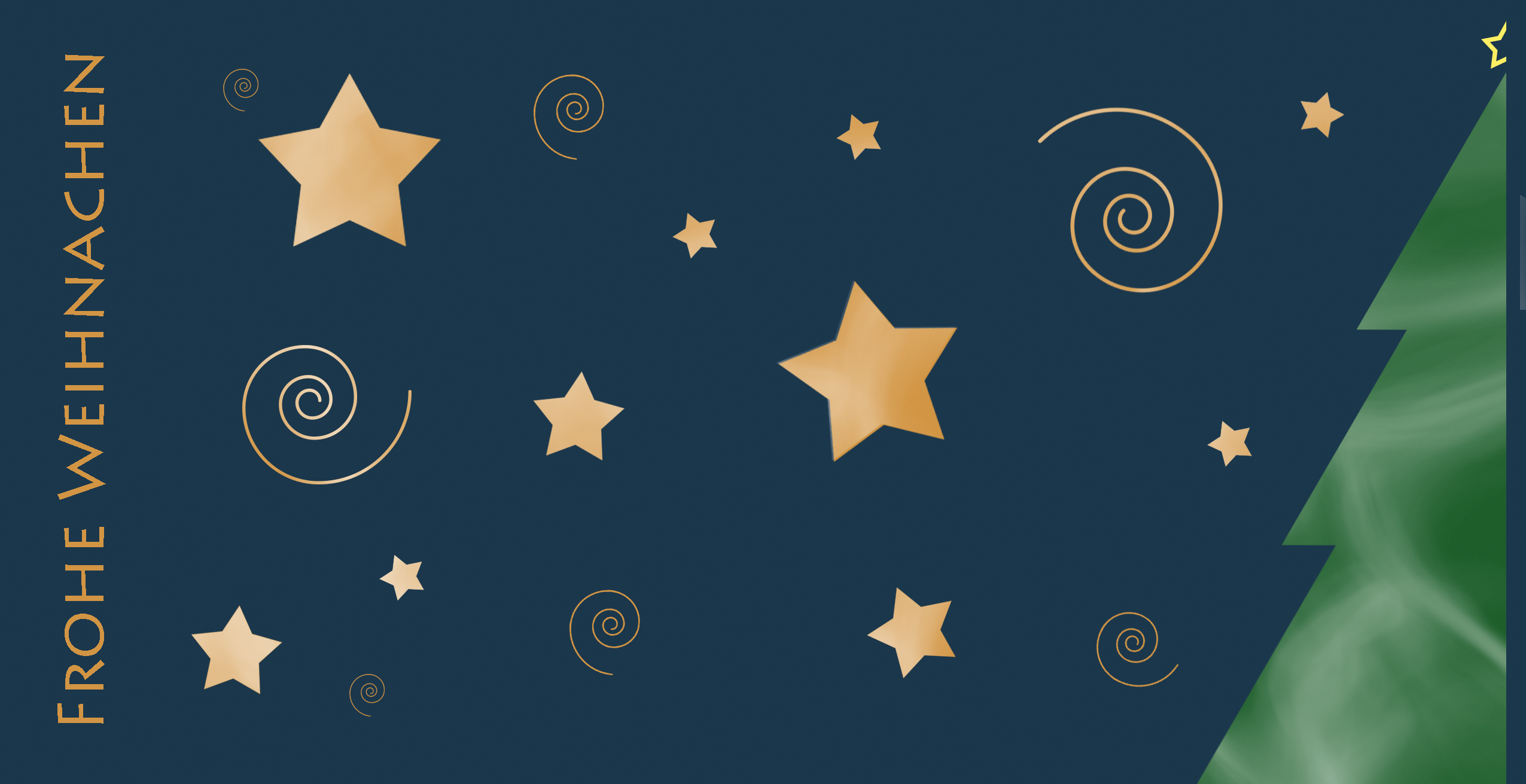 Weihnachtskarte "Spiralen blau"