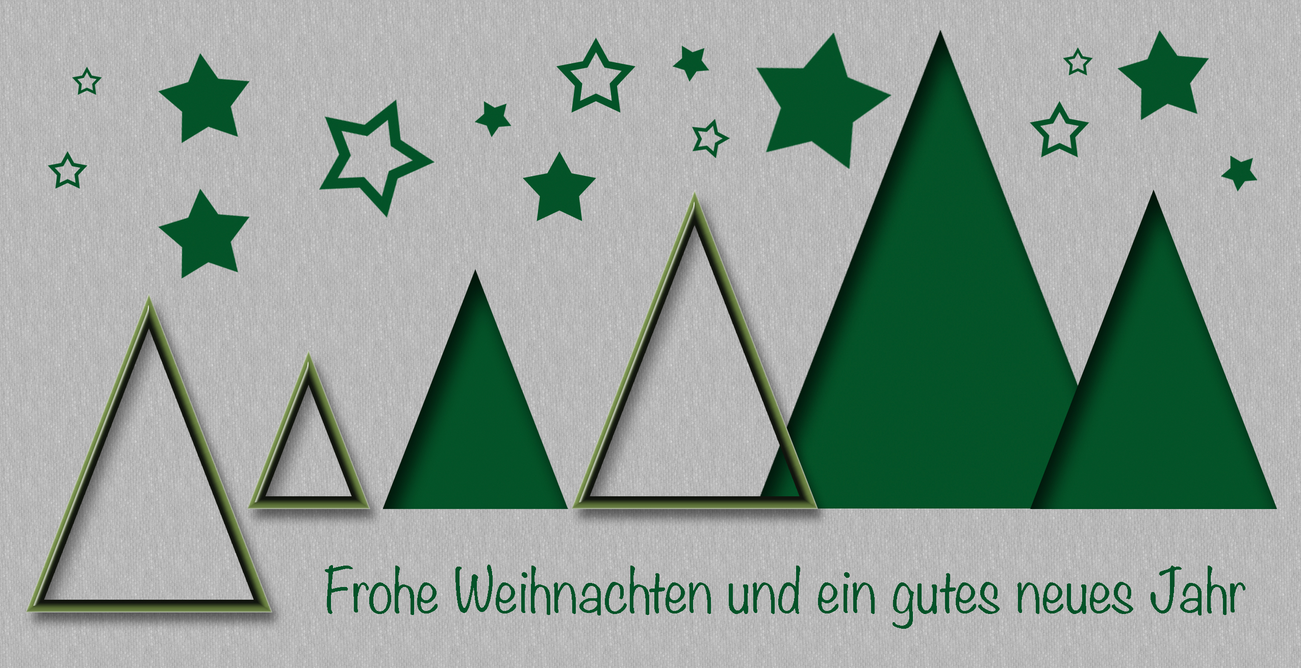 Weihnachtskarte "4 Tannen"