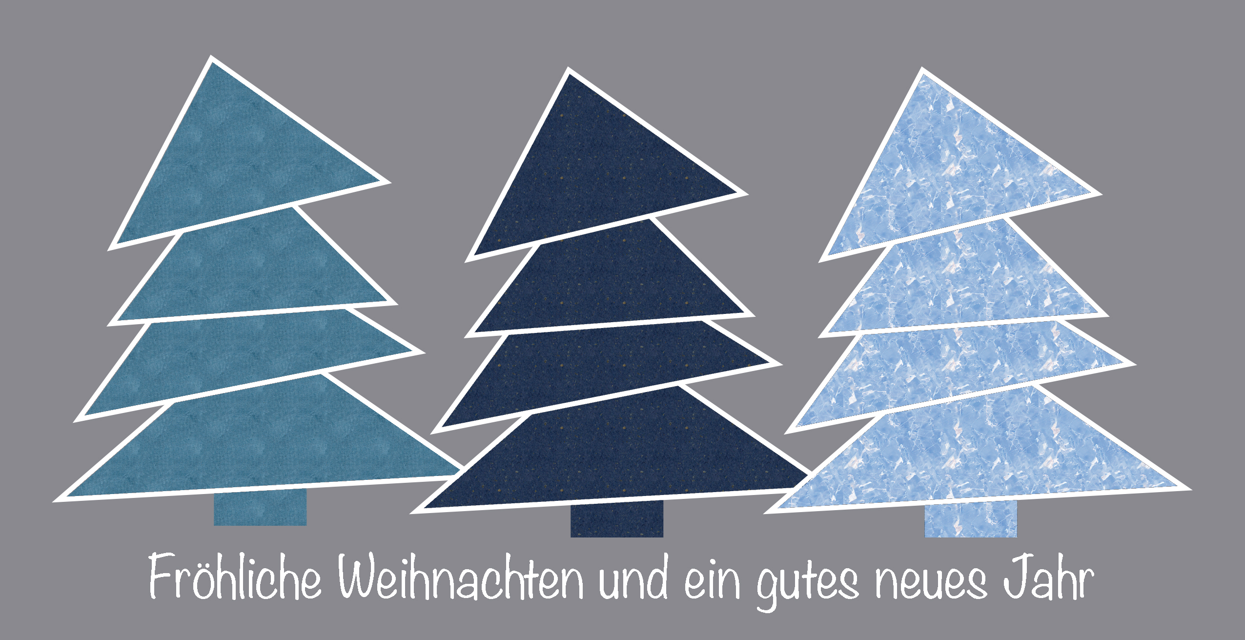 Weihnachtskarte "Blaue Weihnacht"