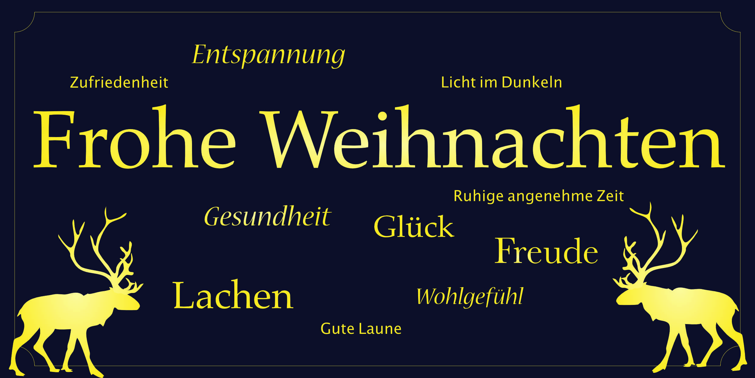 Weihnachtskarte "Schrift Wünsche"