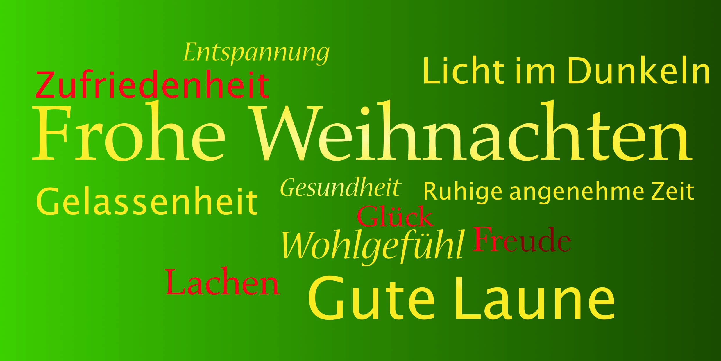 Weihnachtskarte "Schrift Wünsche2"