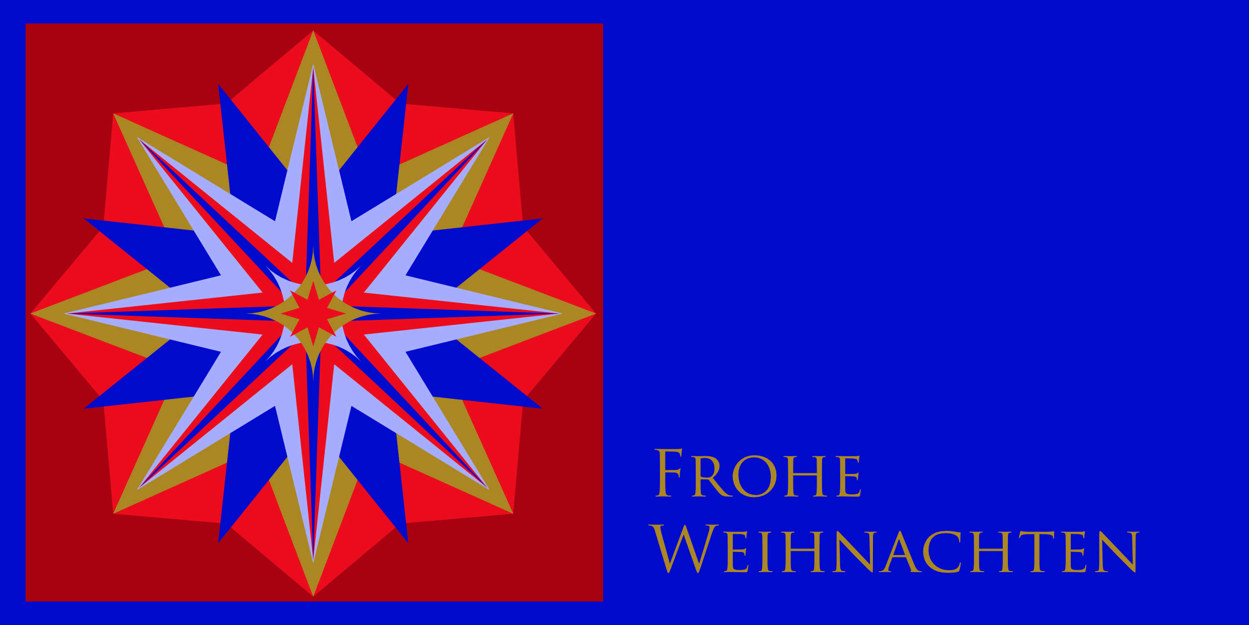 Weihnachtskarte "Stern Quadrat 2"