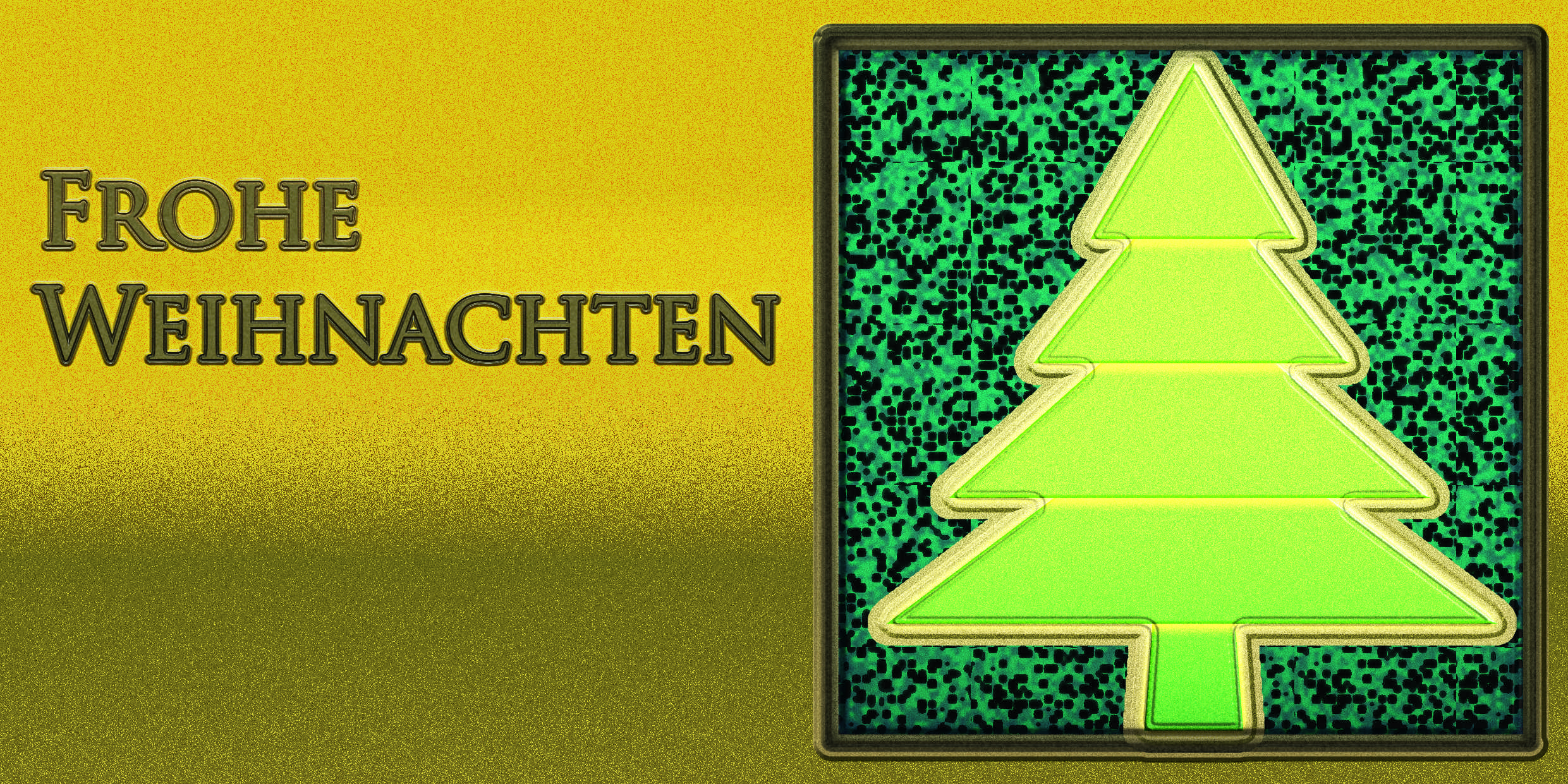 Weihnachtskarte "Tanne Quadrat 6"
