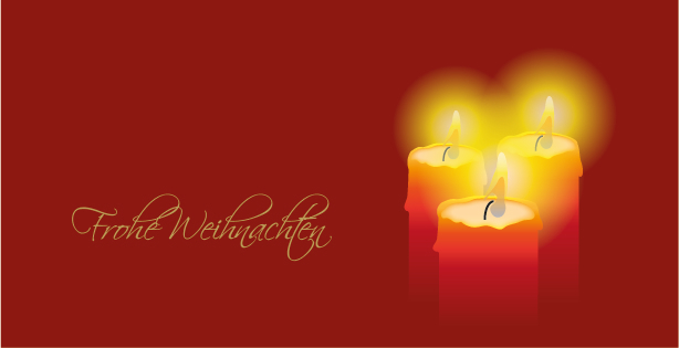 Weihnachtskarte "3 Kerzen"