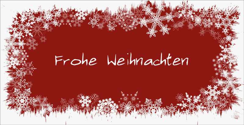 Weihnachtskarte "Rot-weiß Schneeflocken"
