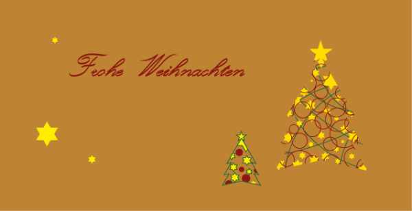Weihnachtskarte "Gemusterte Tannen"