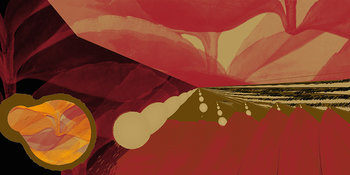 Rote Berge mit Landschaft