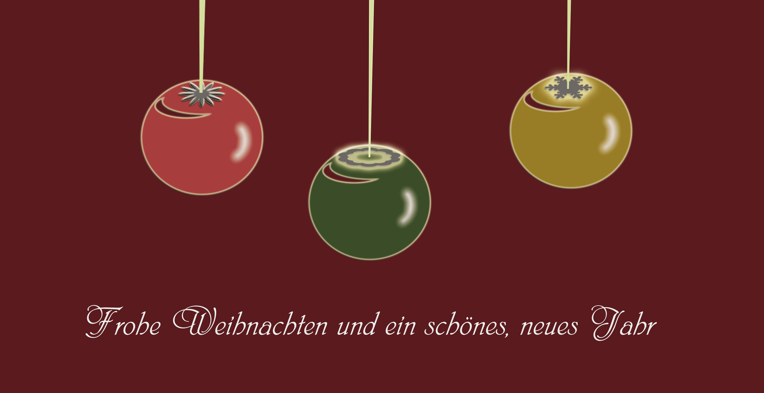 Weihnachtskarte "Rot und weiß ist schon Weihnachtszeit"