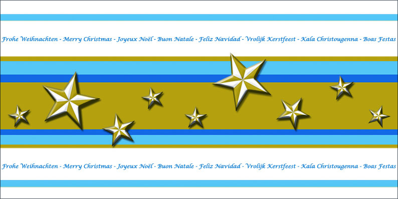 Weihnachtskarte "Sterne blau"