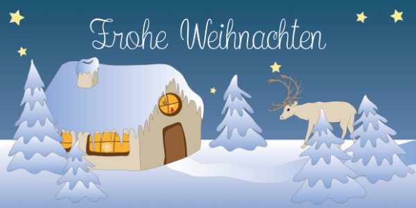 Weihnachtskarte "Weihnachtshütte"