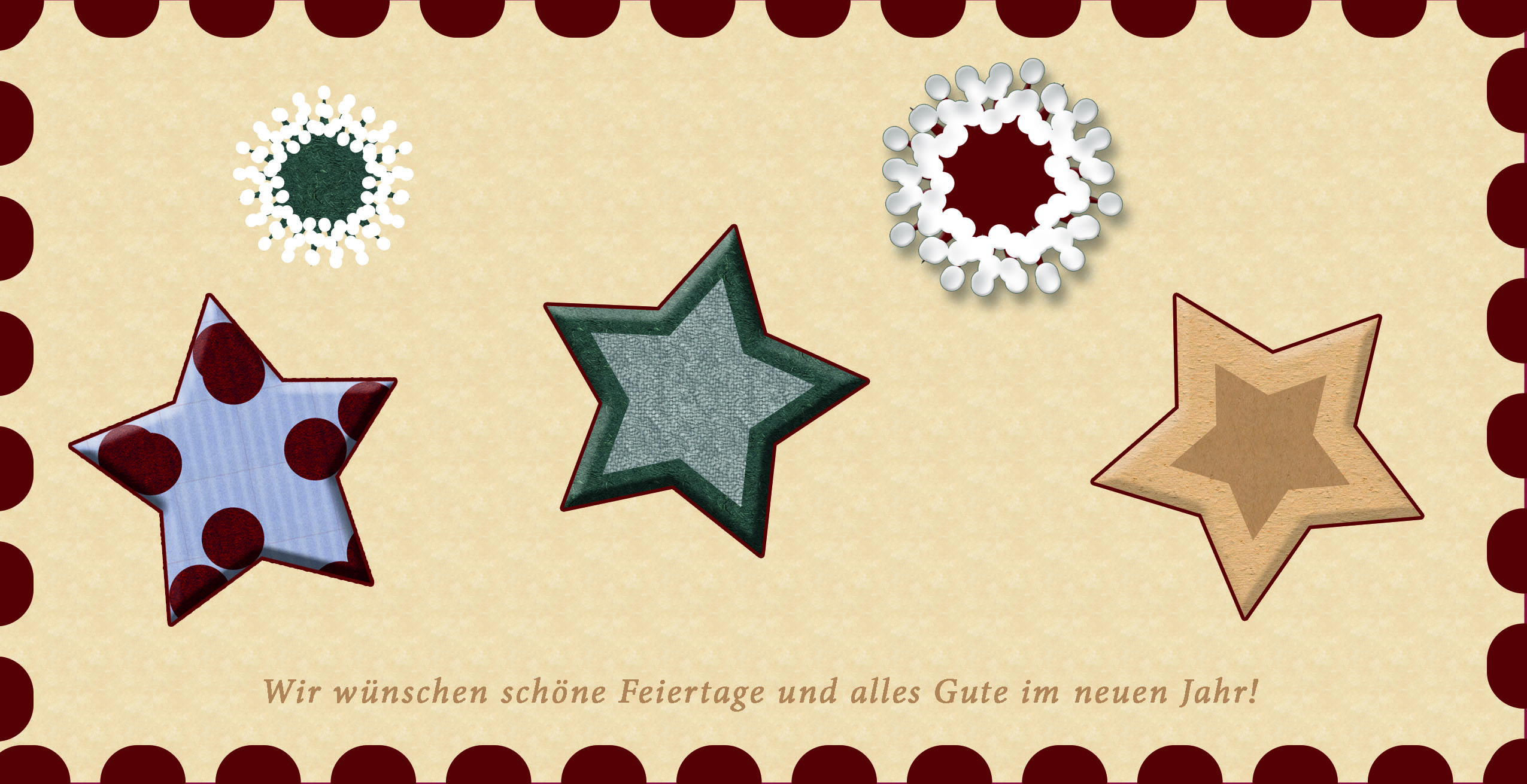 Weihnachtskarte "Sterne blau"