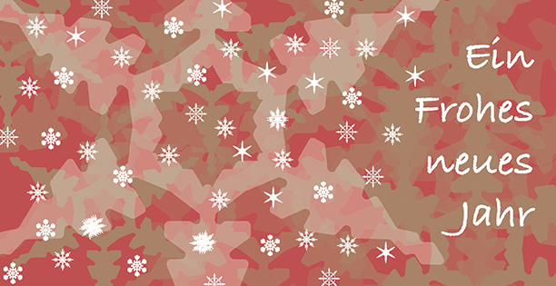 Weihnachtskarte "Rote Schneeflocken"
