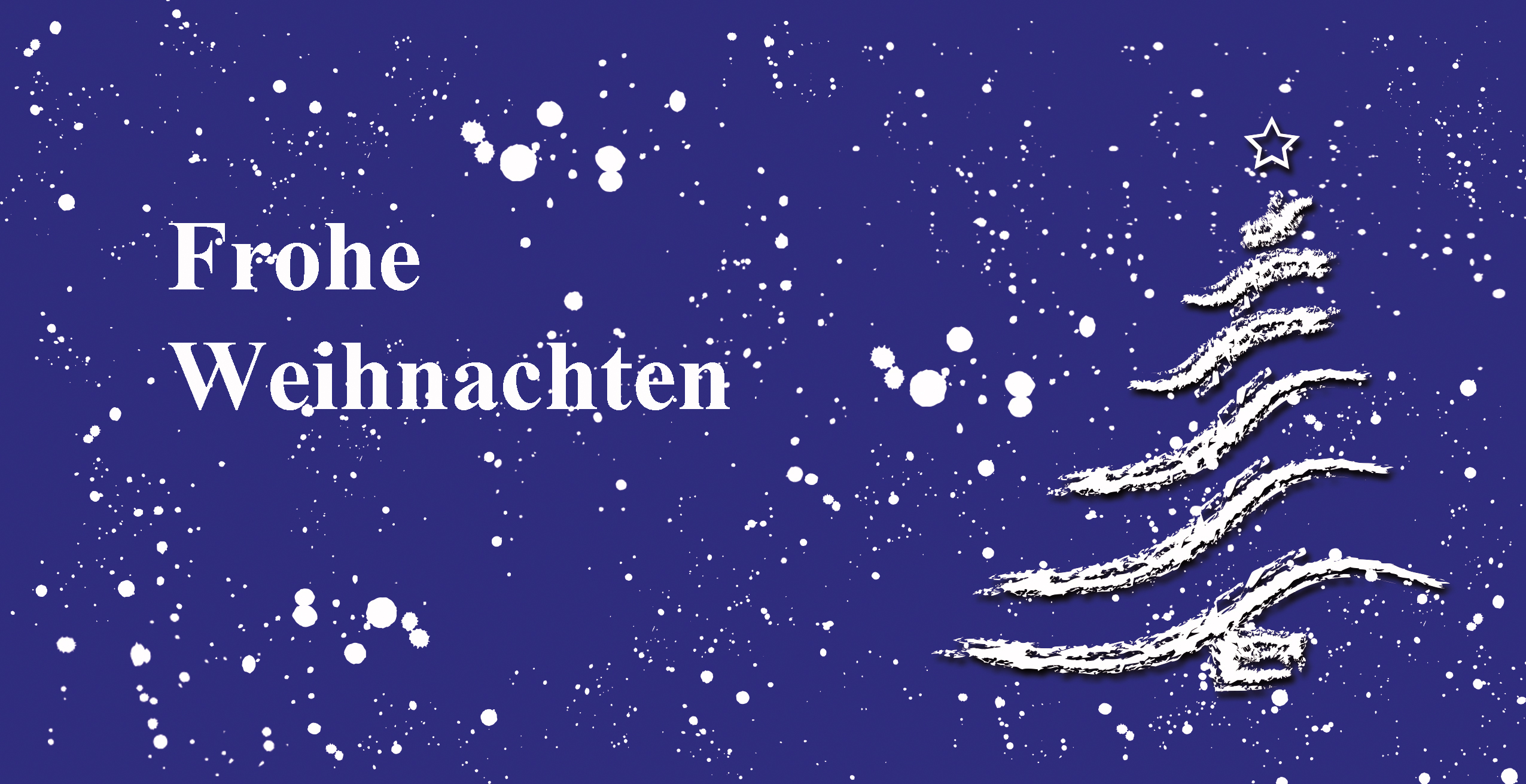 Weihnachtskarte "Gebogener Baum"