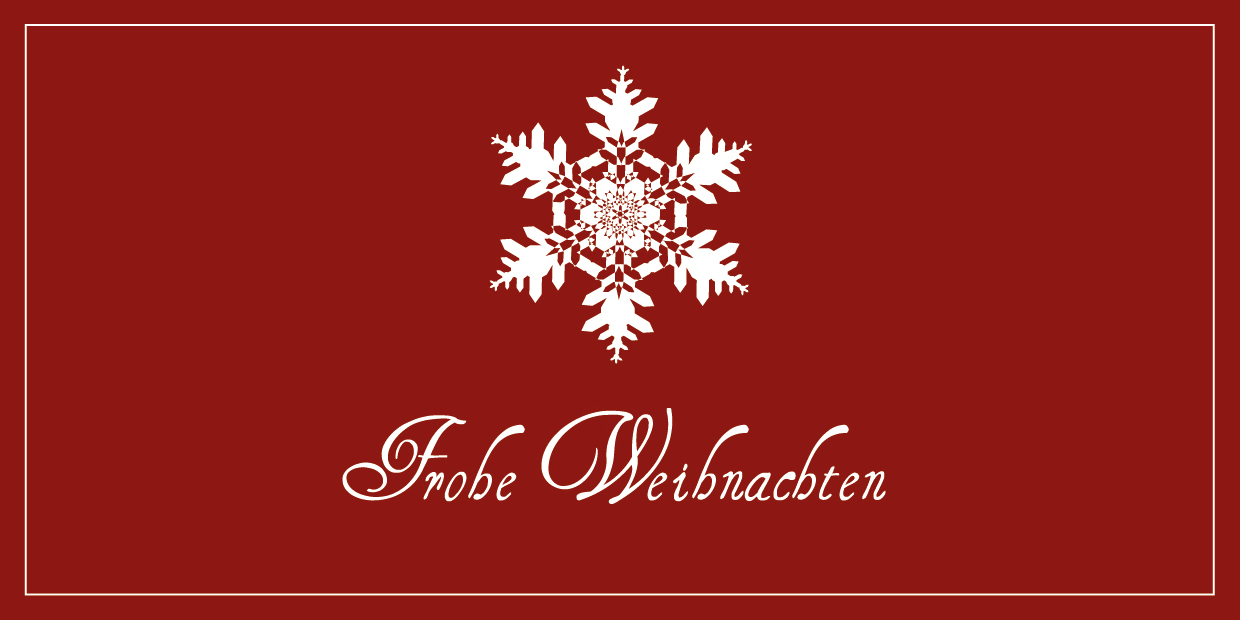 Weihnachtskarte "Rot-weiß Flocke"
