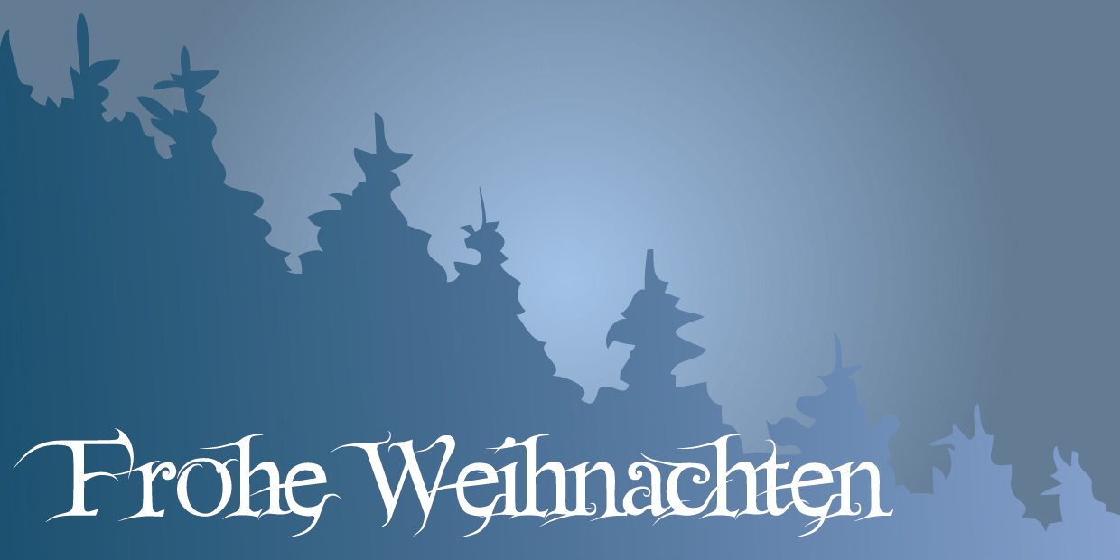Weihnachtskarte "BlauTannen"