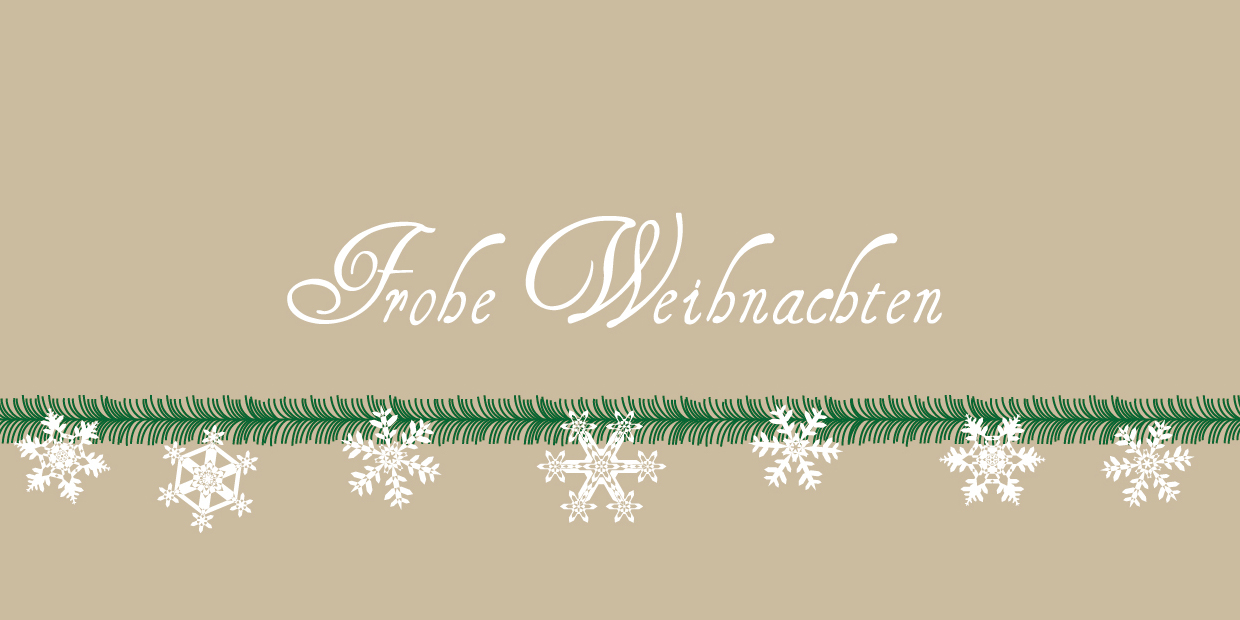 Weihnachtskarte "Schneegirlande"