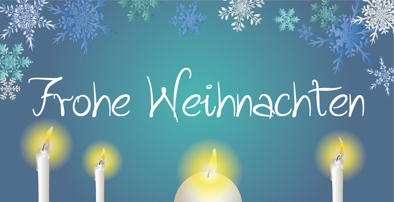 Weihnachtskarte "Weissblau Kerzen"