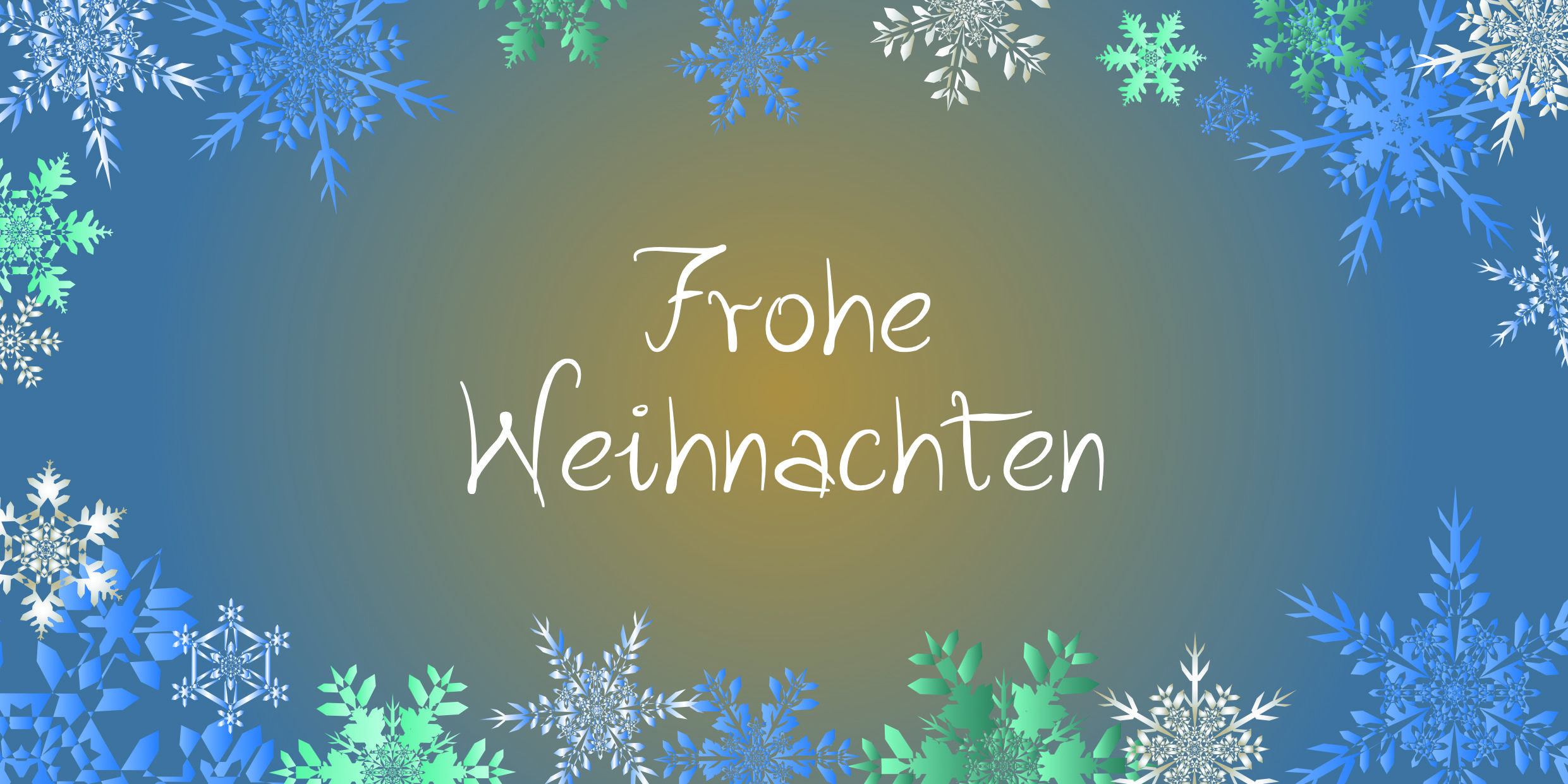Weihnachtskarte "Schnee Flocken Rand"