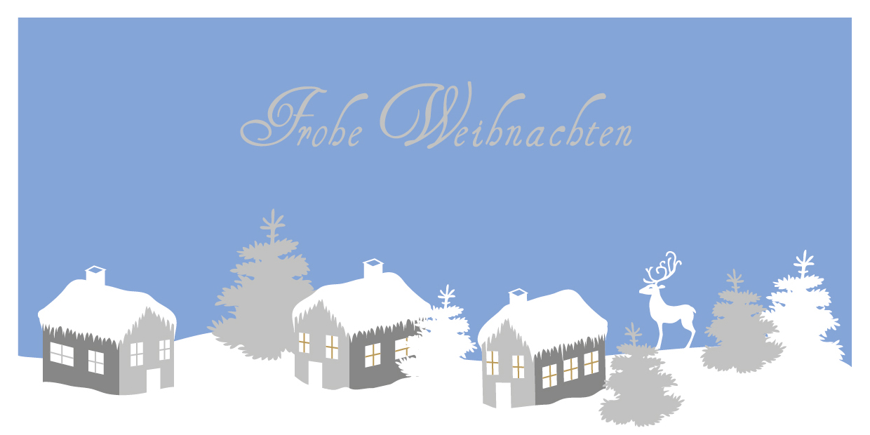Weihnachtskarte "Weihnachtslandschaftn"