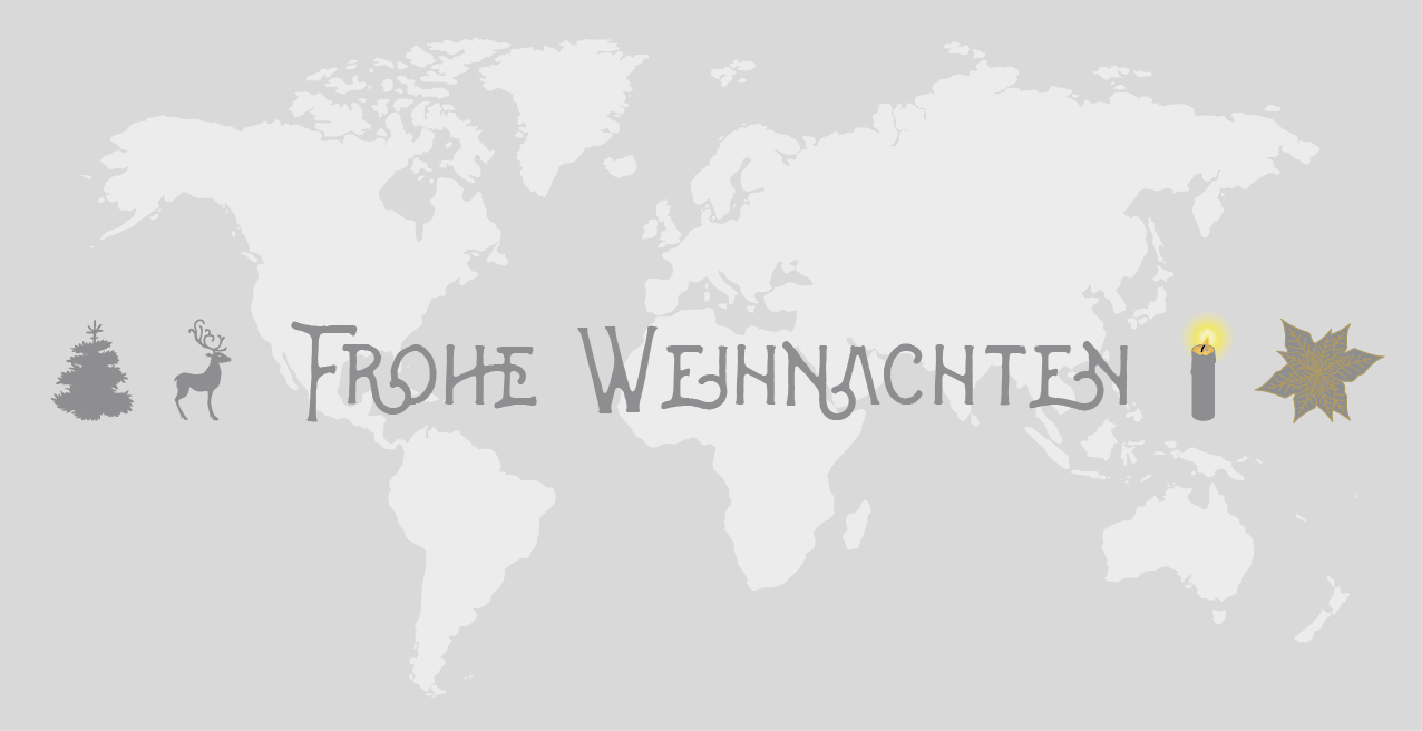 Weihnachtskarte "Welt Silberduck"