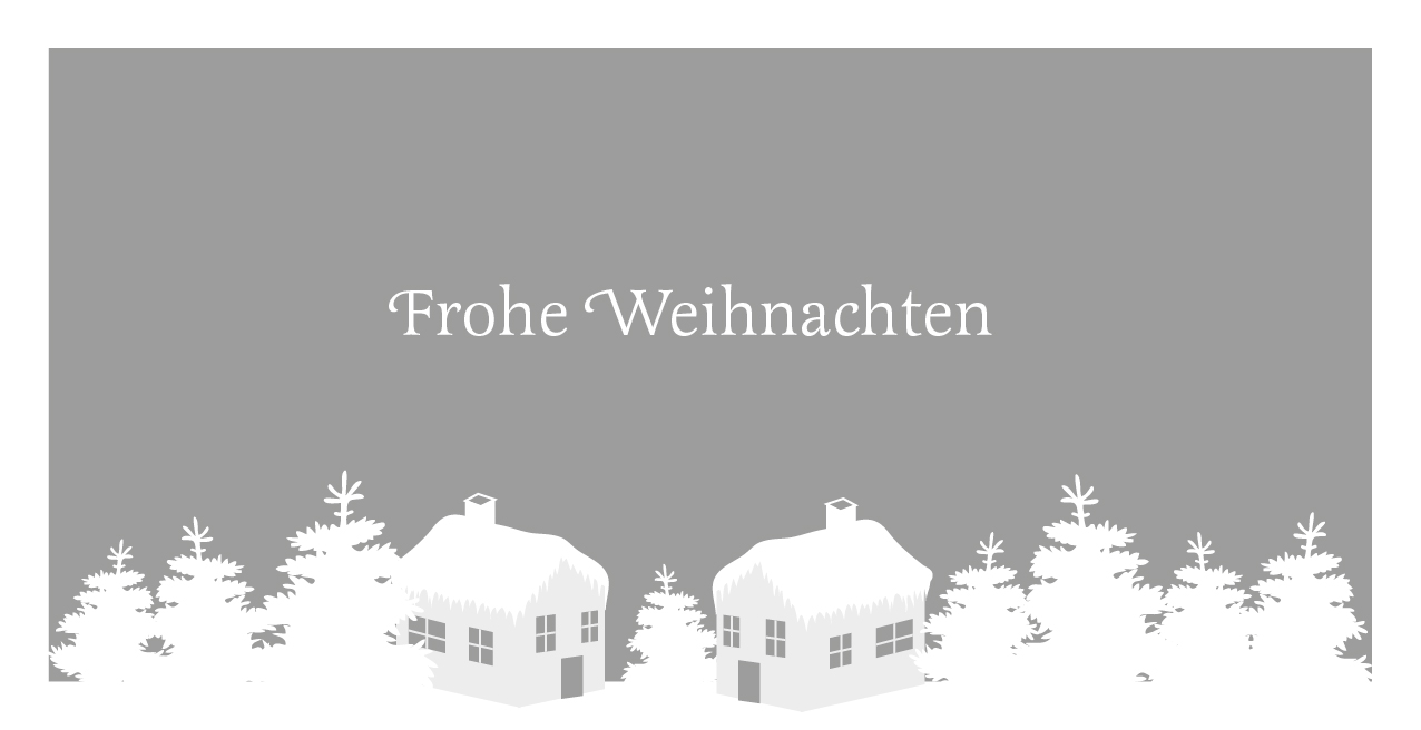Weihnachtskarte "Ruhige Hütten"